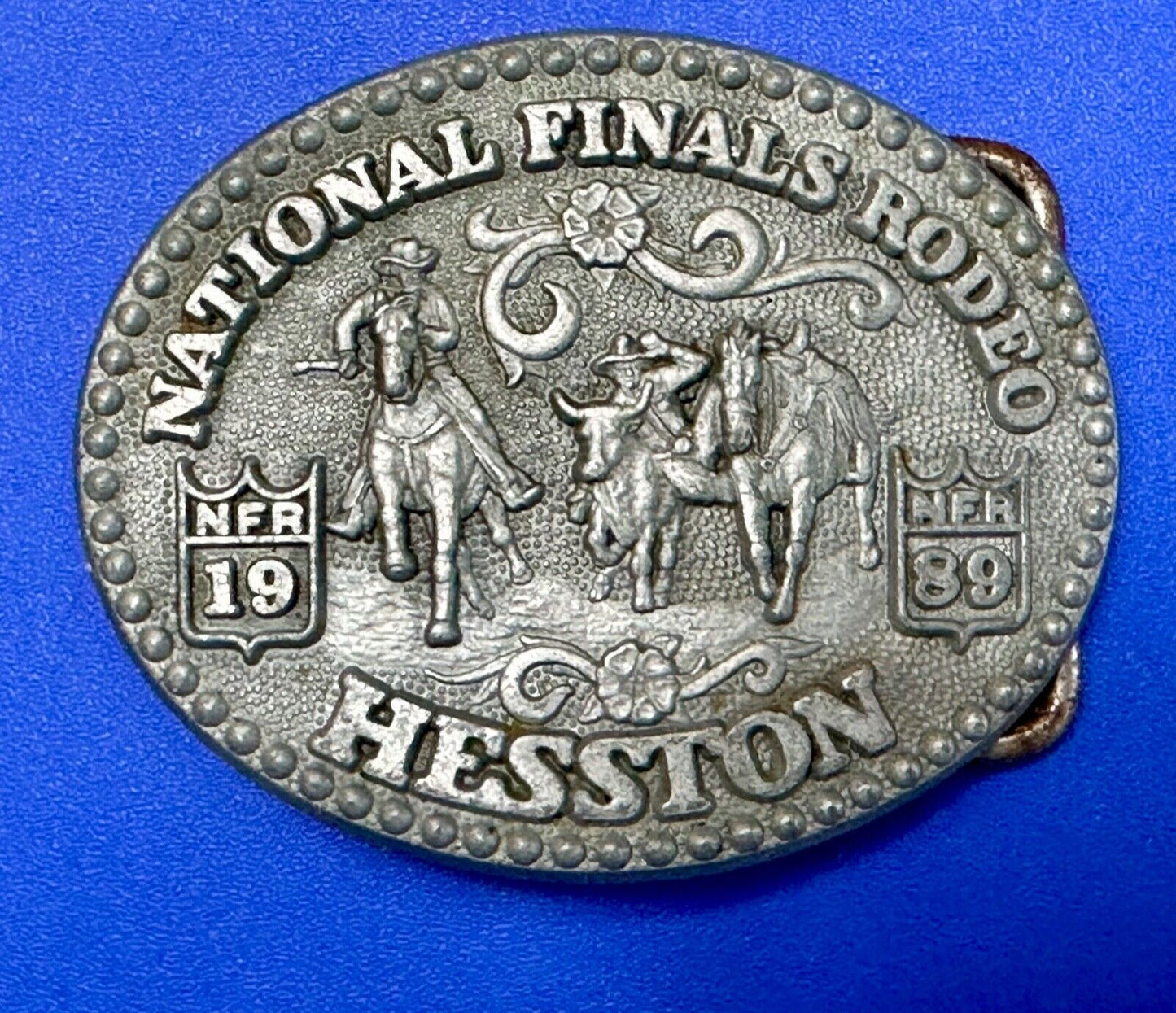1989 Hesston Youth (small) NFR National Finals Award Design Medals Belt Buckle