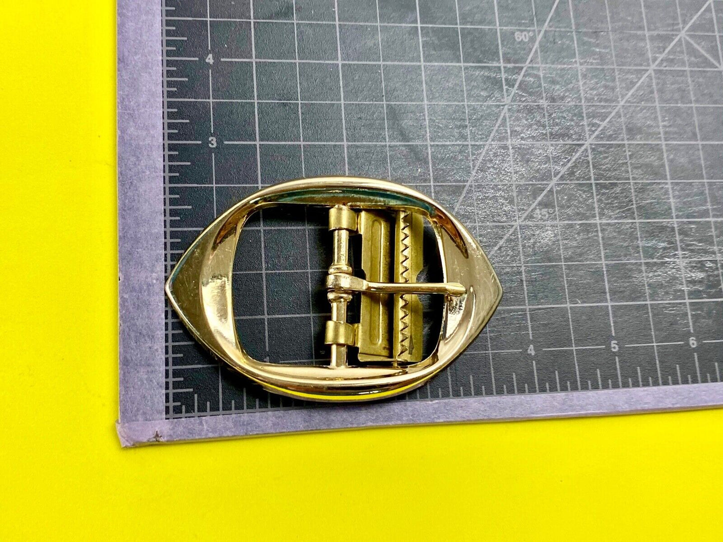 Vintage Gold Tone Open Style Adjustable Open Rachet Belt Buckle