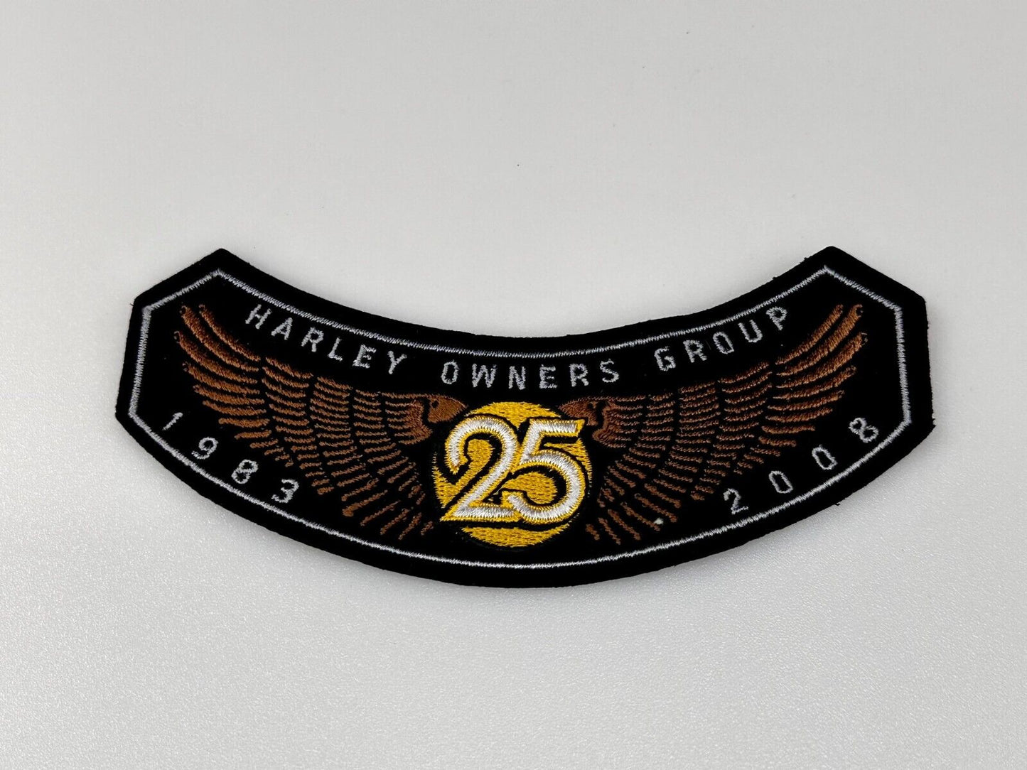 25 Years 2008 Harley Davidson Owners Group Motorcycles Jacket Vest Patch