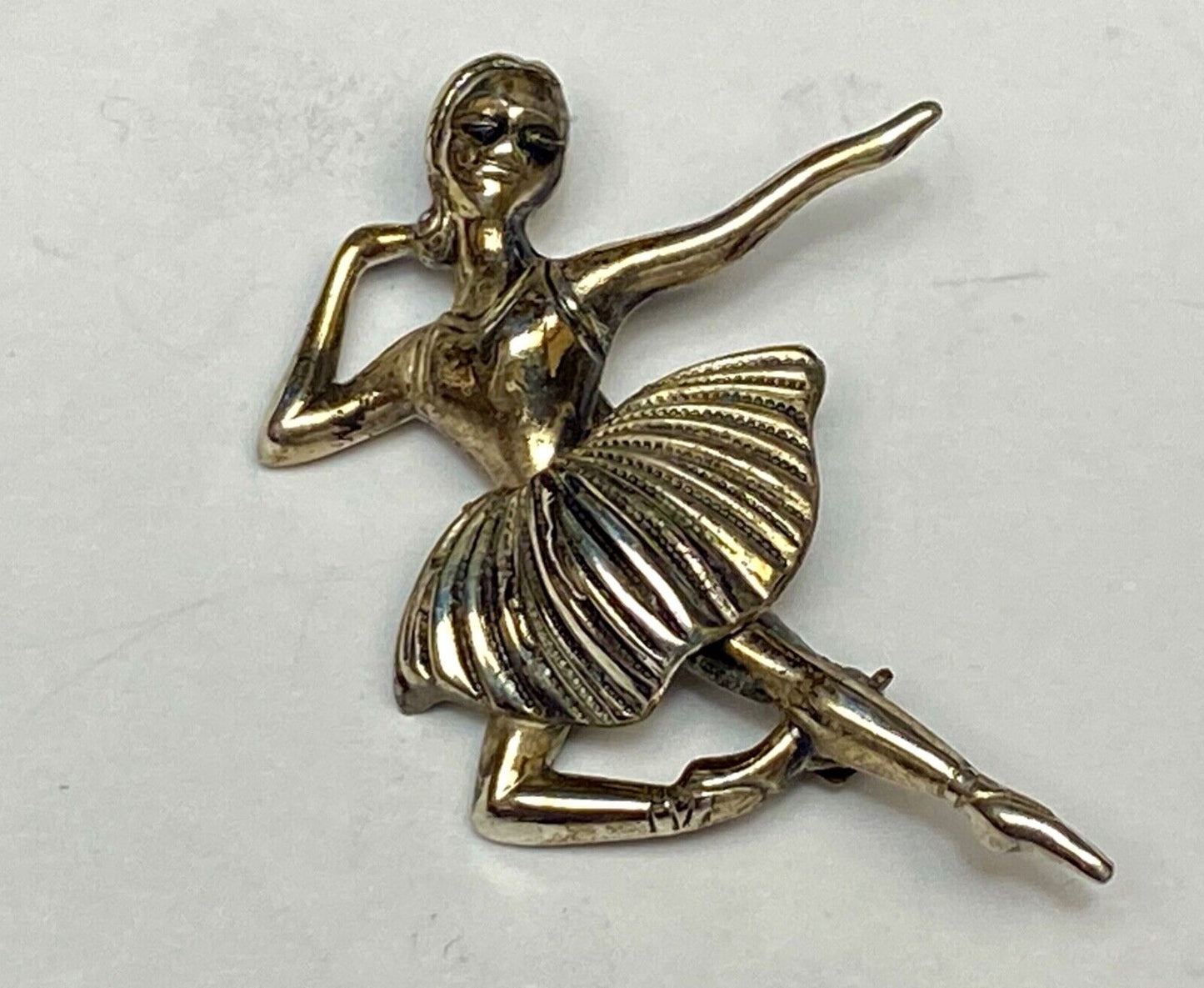 Vintage Ballerina Sterling Silver 925 Brooch Pin Signed Beau