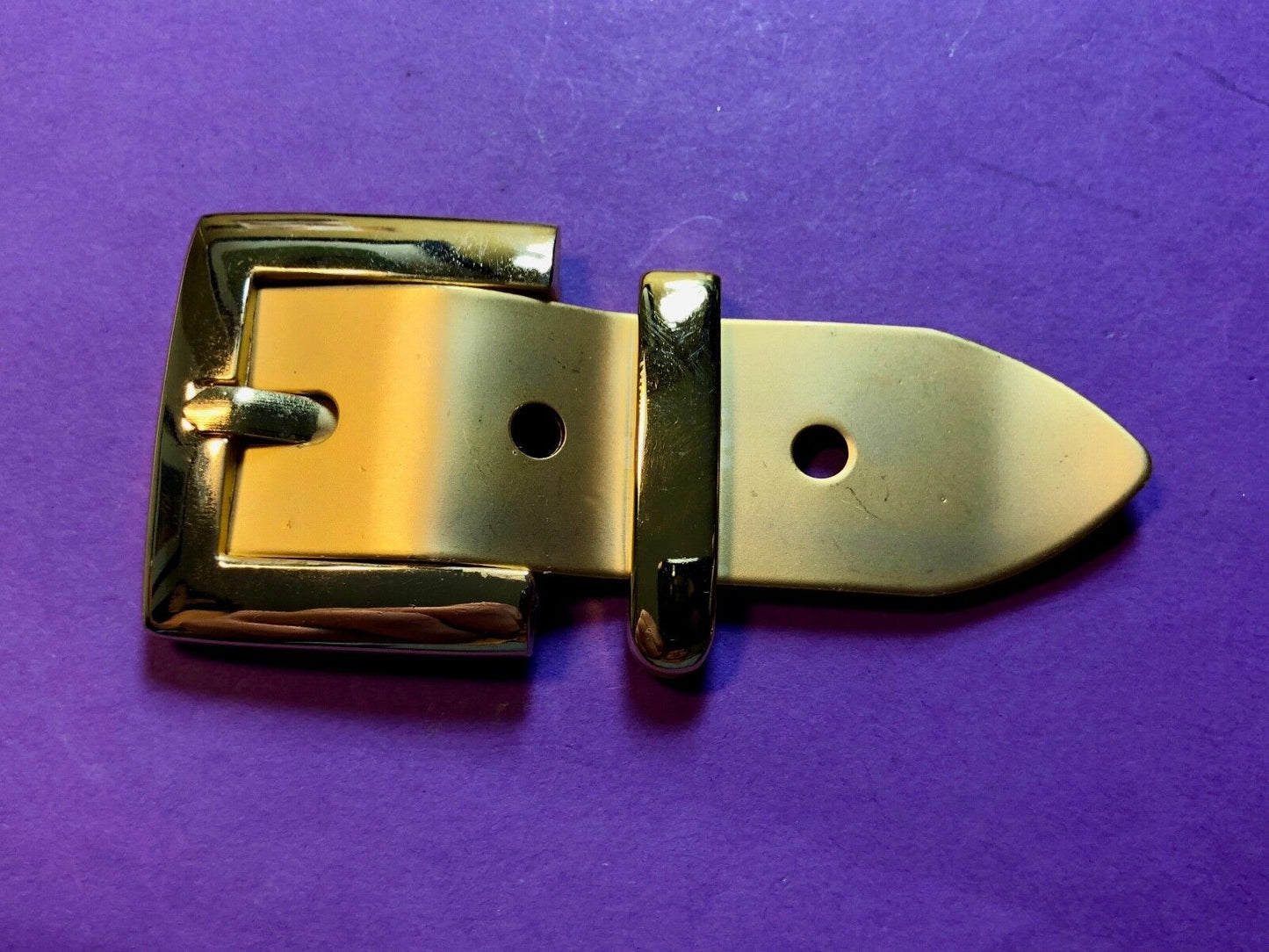 Vintage 2 piece Dress Brass Tone? Belt Buckle