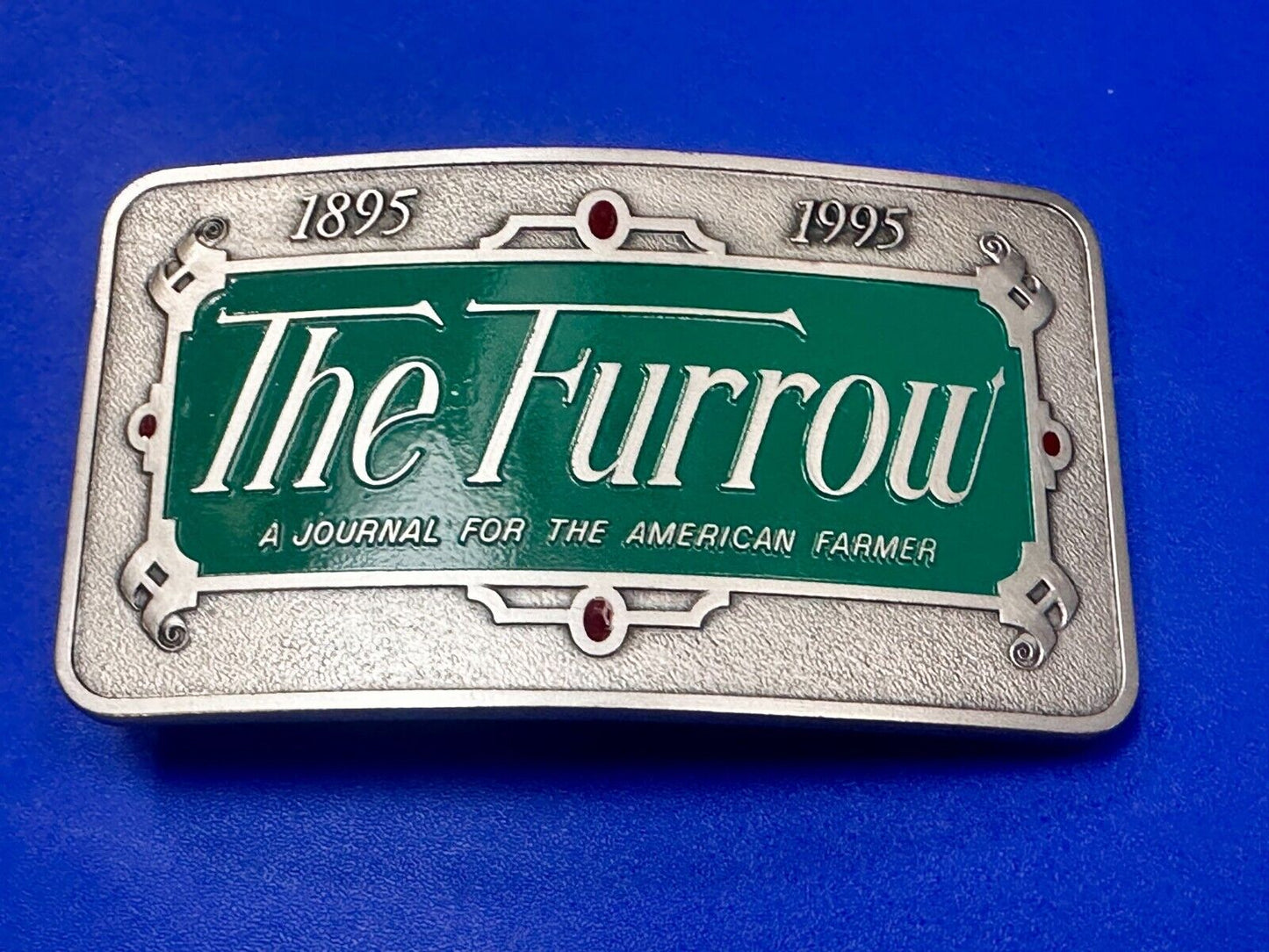 The Furrow A Journal For The American Farmer VTG 1995 NOS John Deere Belt Buckle