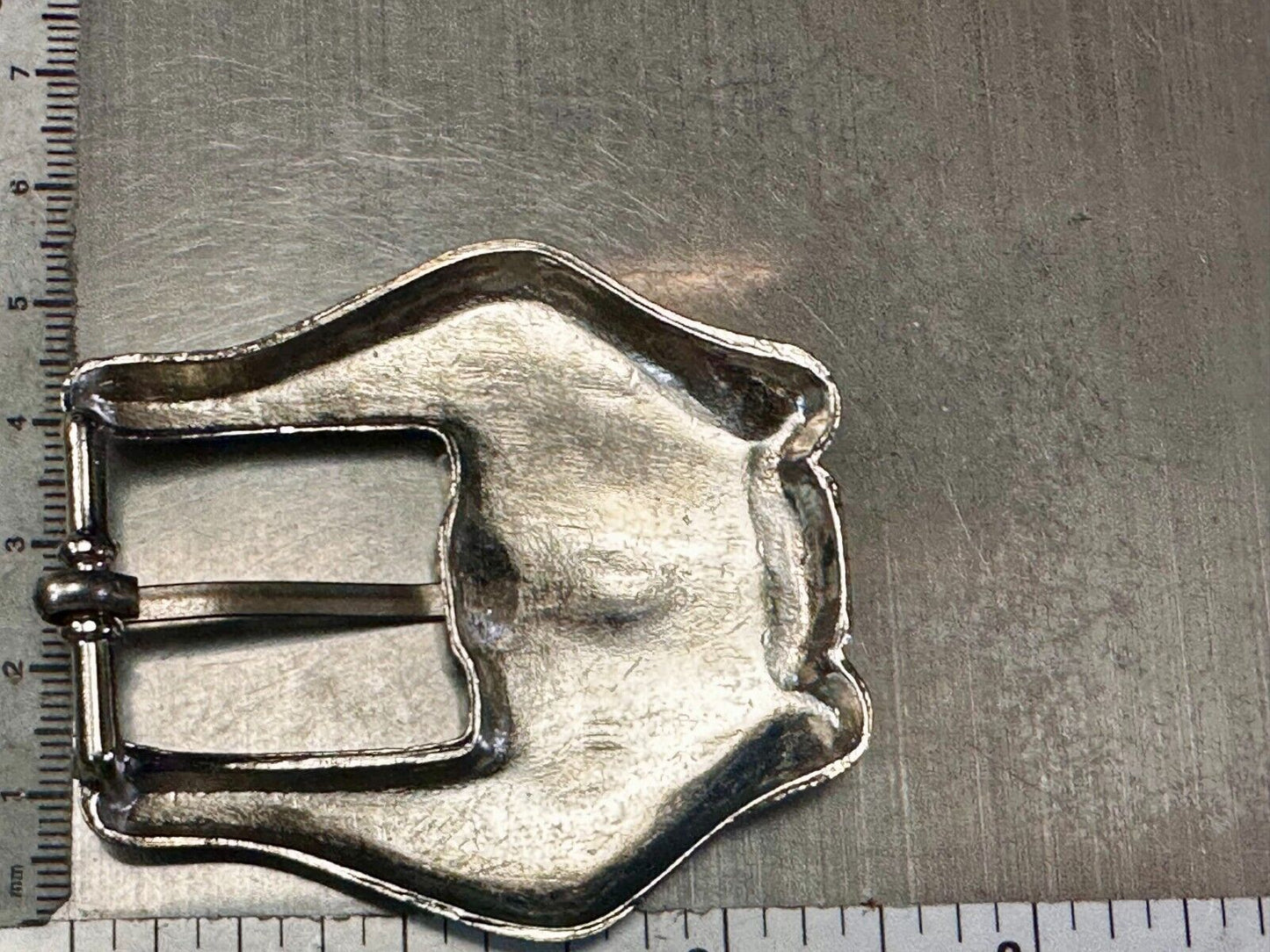 Unique Small Replacement Western Silver Tone Vintage Belt Buckle