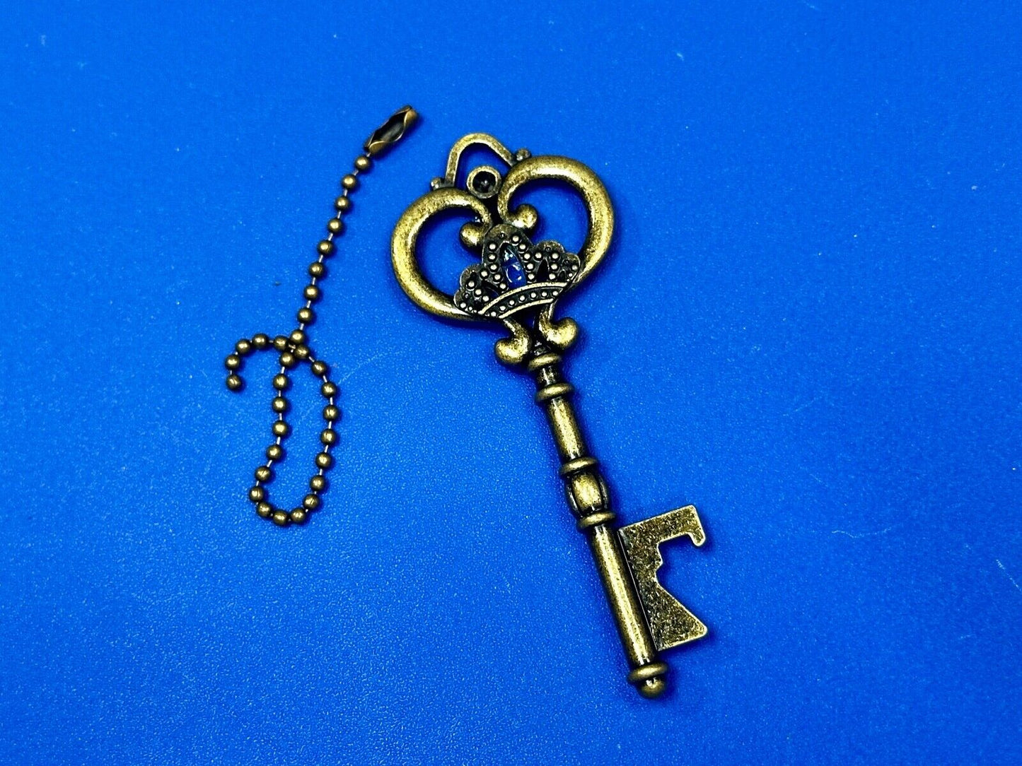 3" Skeleton Key Pendant Antiqued Bronze Keychain, Key Chain Ring Souvenir
