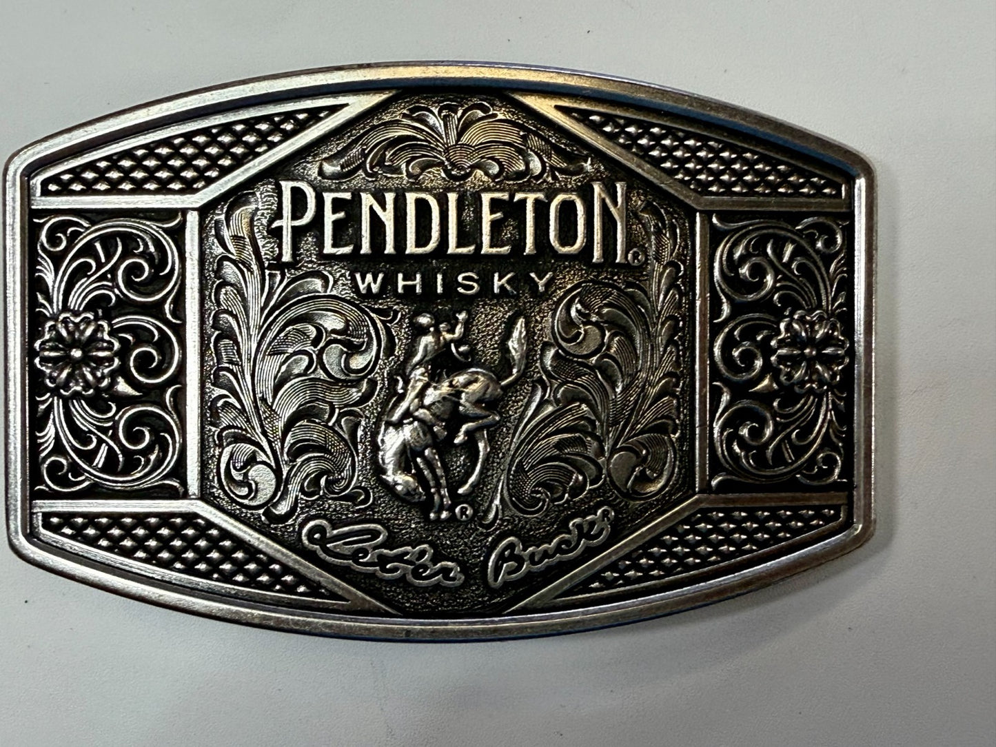2022 Pendleton Whiskey Let'er Buck Rodeo Cowboy Montana Silversmiths Belt Buckle
