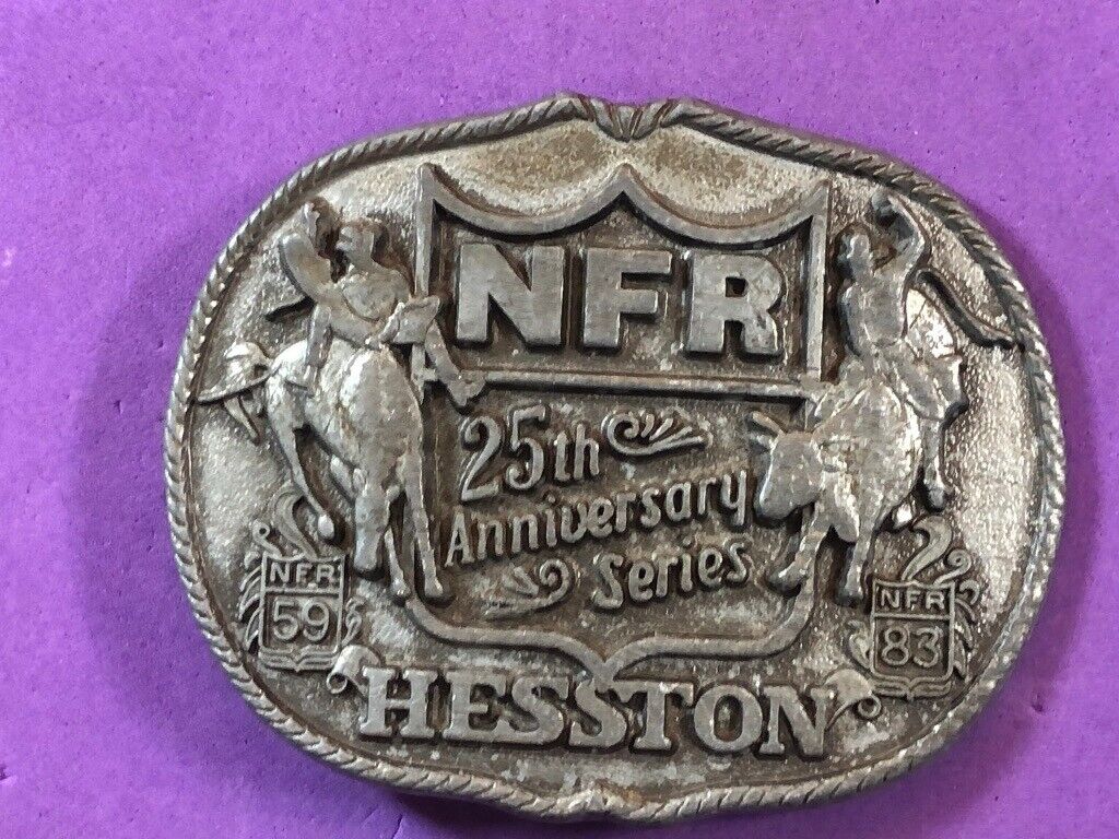 1983 Hesston National Finals Rodeo NFR 25th Anniversary Series Belt Buckle