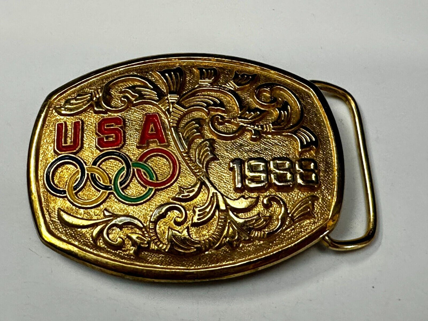 USA 1988 Olympic Games Commemorative Vintage Belt Buckle