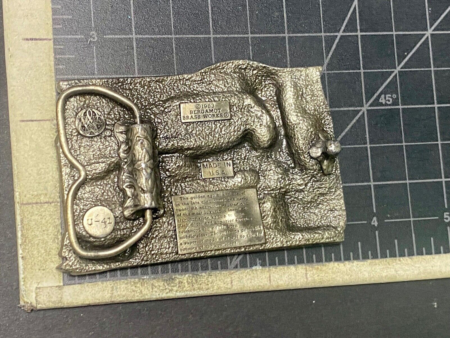 The Golden Age of the Railroad Steam Train Engine Collectors belt buckle