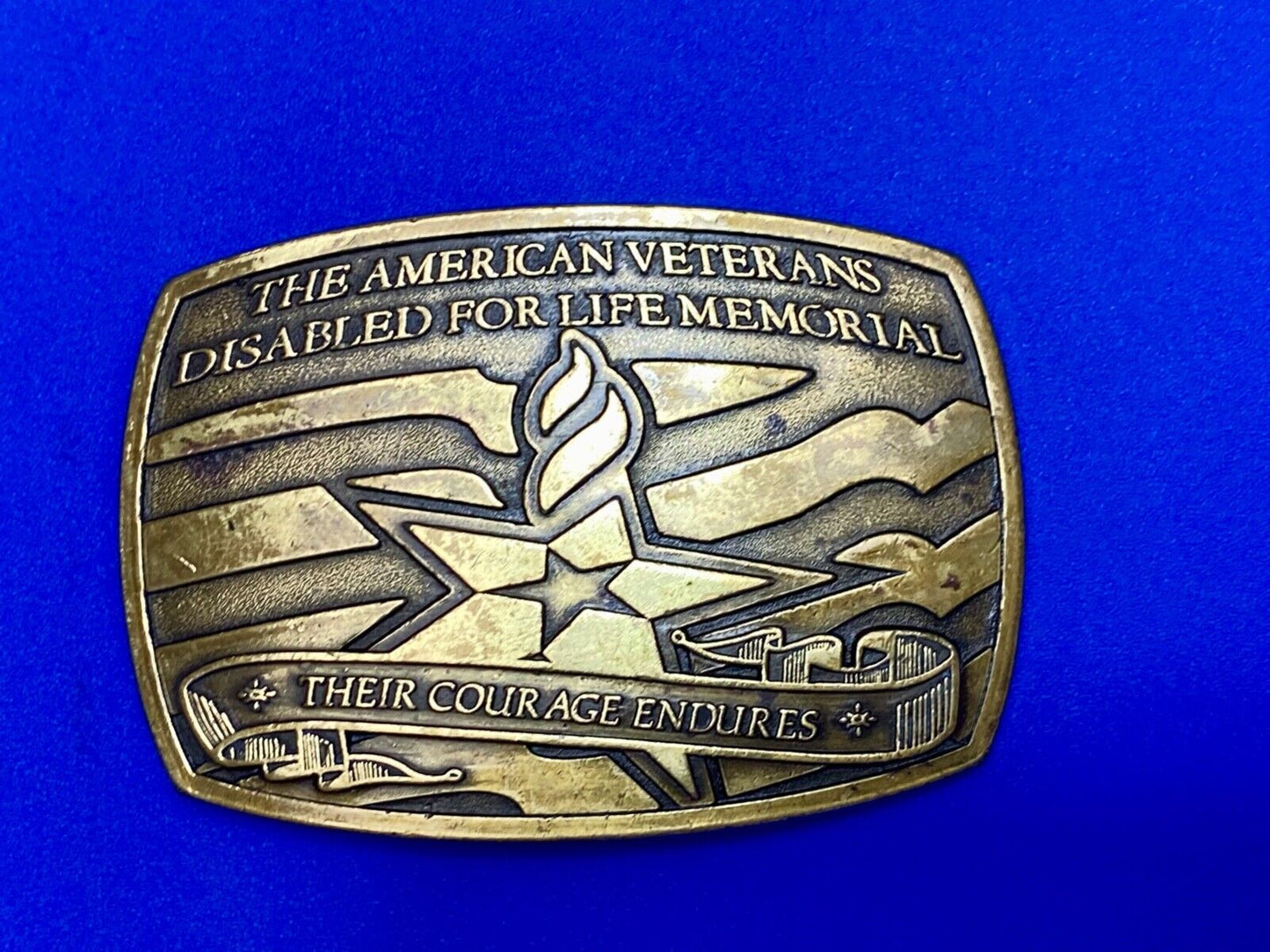 The American VETERANS OF FOREIGN WARS - Their Courage endures belt buckle