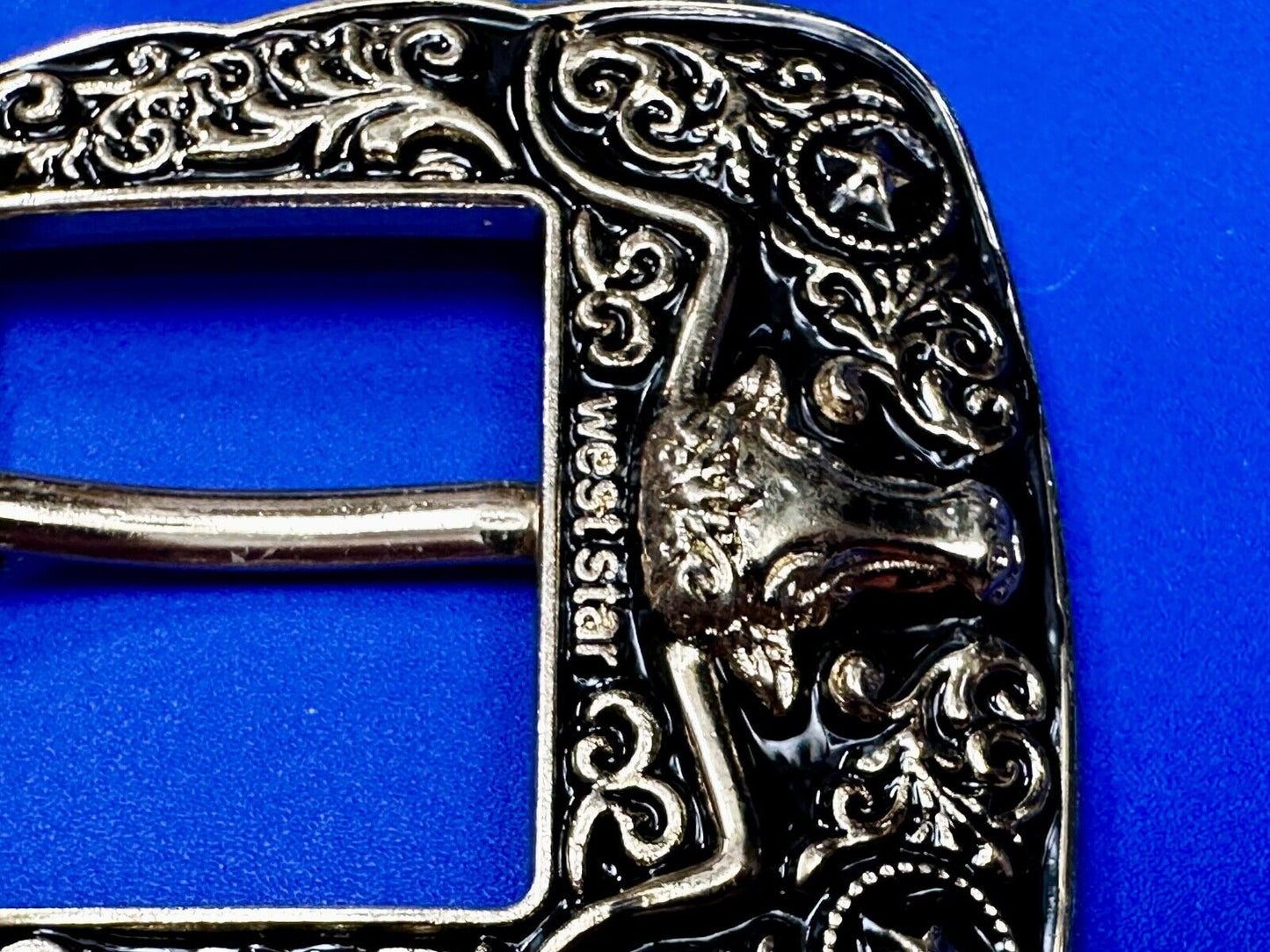 Texas Ranger Style Longhorn Vintage Replacement Dress Belt Buckle West Star
