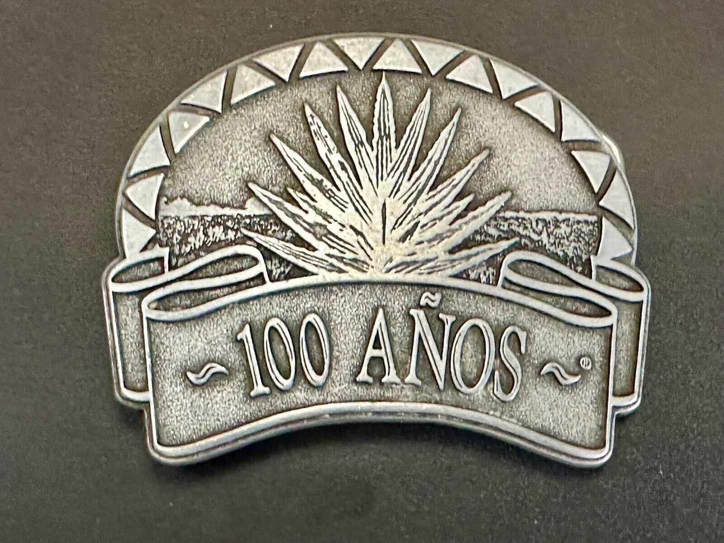 Tequila Brand 100 Anos curved Vintage Adverting Belt Buckle