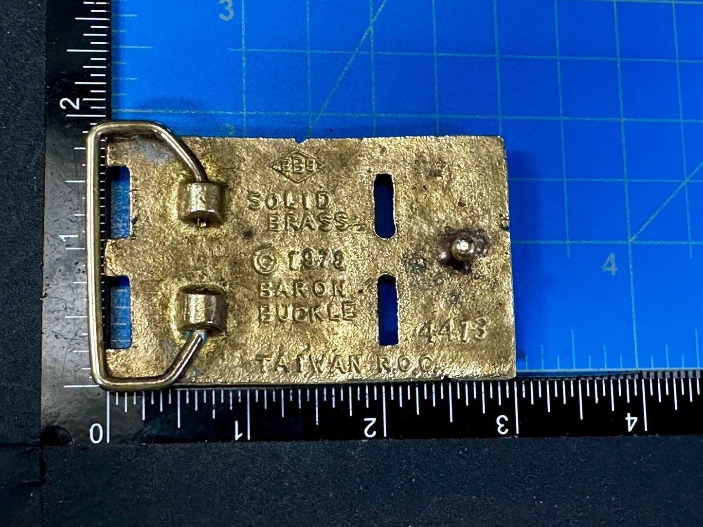 Bernie - Custom Block Letter Cutout Name Solid Brass Belt Buckle by Baron