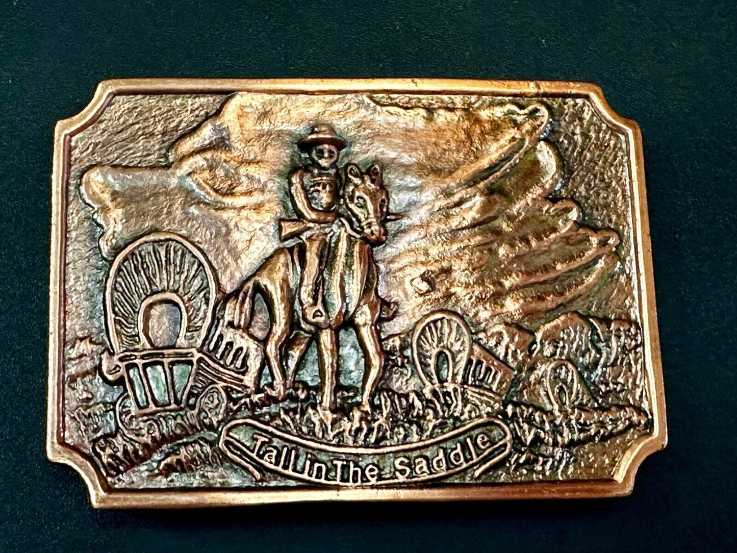 Tall In The Saddle Horse Riding Western Cowboy Vintage Belt Buckle