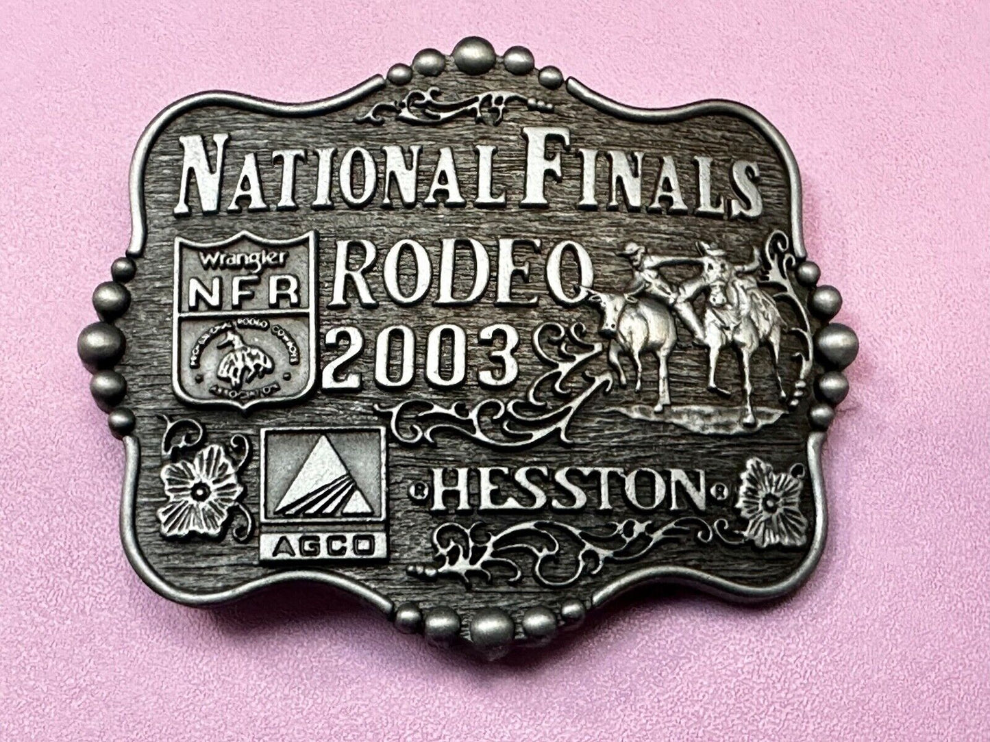 2003 NFR National Finals Rodeo NOS Youth Size Montana Silversmiths Belt Buckle