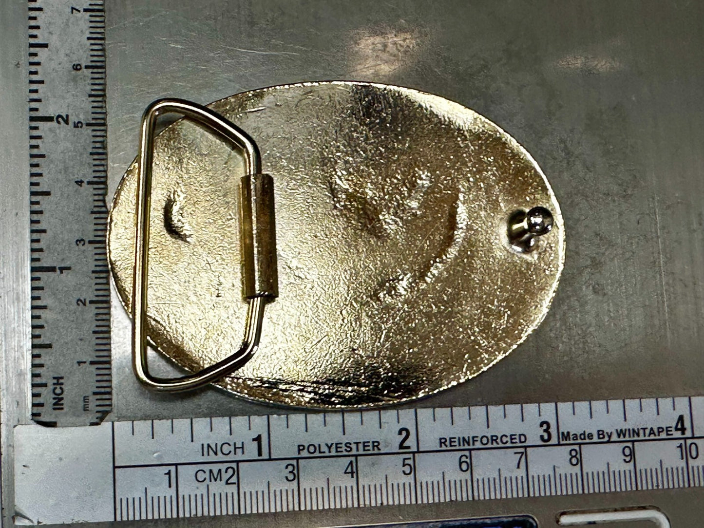 1988 Fur Rendezvous Anchorage Alaska Flag Bald Eagle Commemorative Belt Buckle