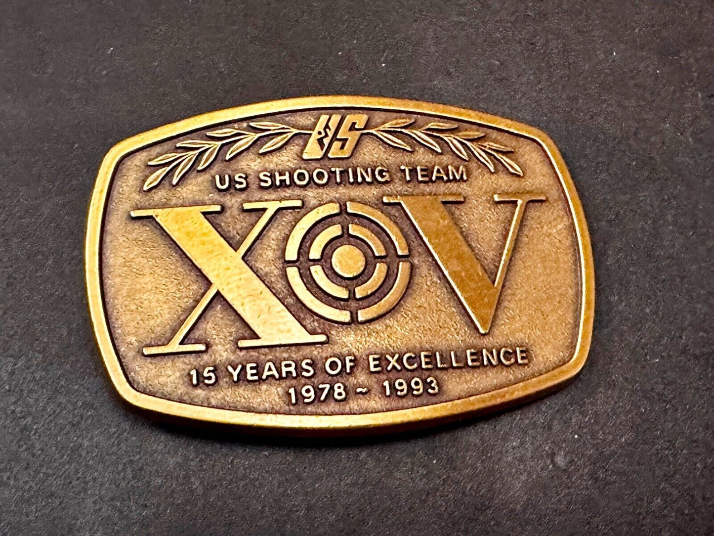 US Shooting Team VOX 15 Years of Excellence Commemorative Gun Rifle Belt Buckle