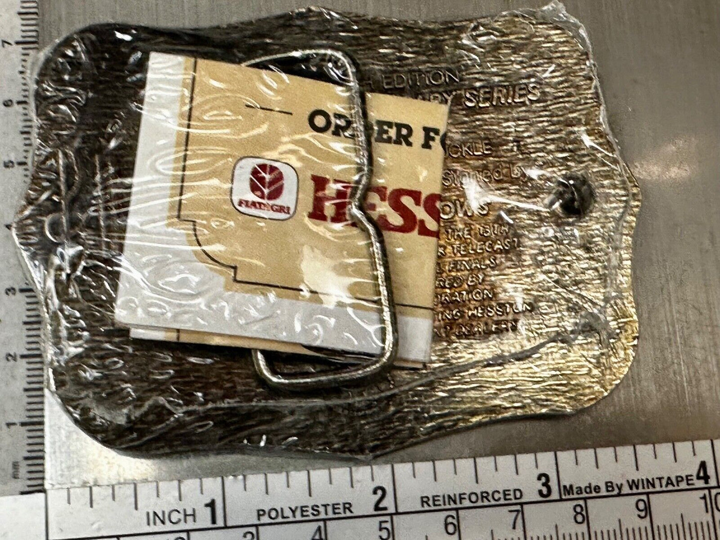 1986 ADULT SIZE NATIONAL FINALS RODEO HESSTION NFR NOS Cowboys Belt Buckle