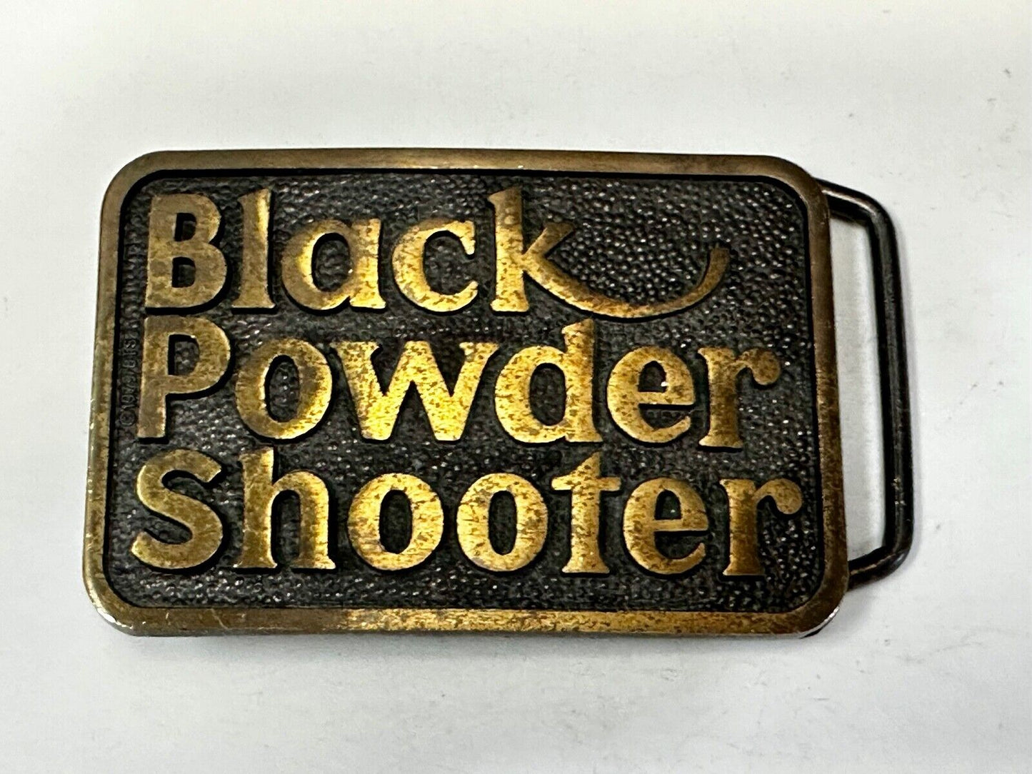 Black Powder Shooter Vintage BTS Solid Brass Belt Buckle - Guns Ammo Military