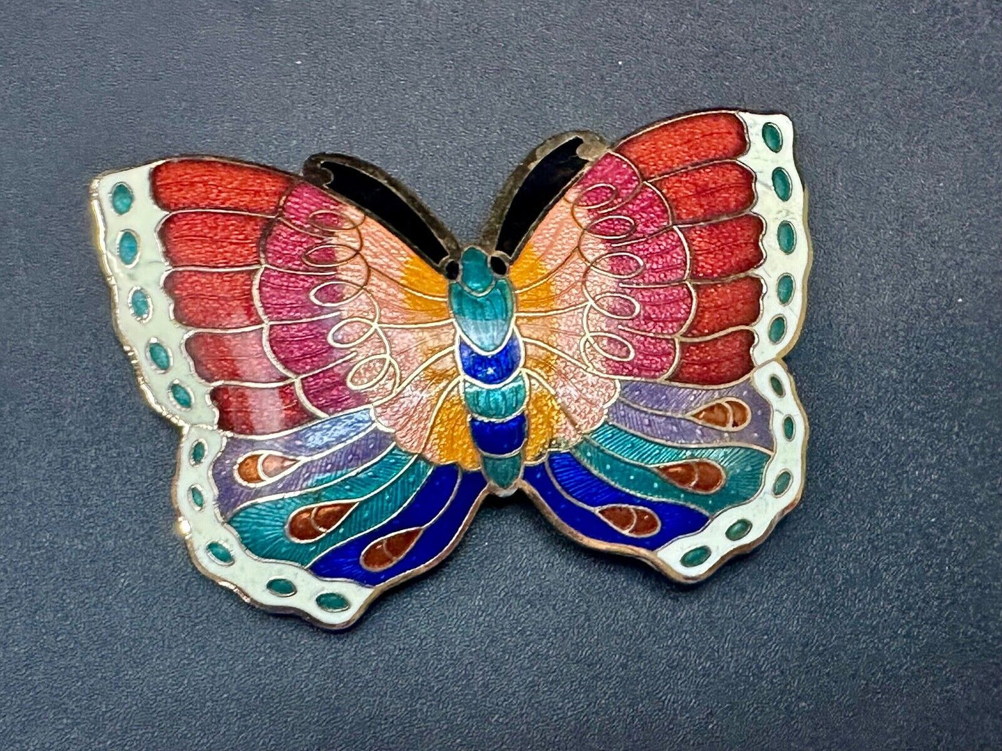 Beautiful India Inspired colorful butterfly shaped belt slide scarf clip