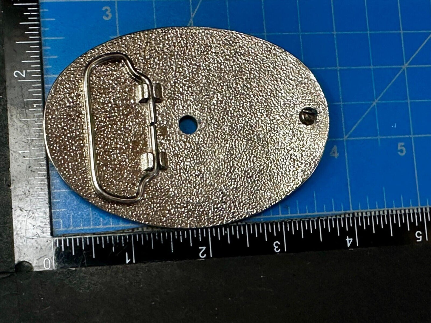 The Great State of Texas - Flag & Star Vintage Belt Buckle - LG HOLE IN CENTER