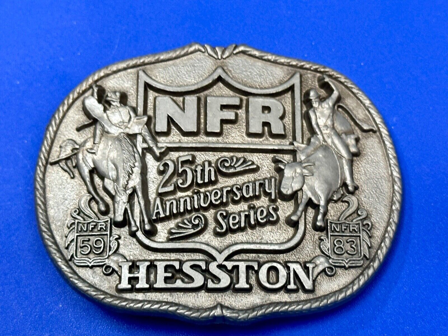 1993 Hesston National Finals Rodeo NFR 25th year celebration Belt Buckle