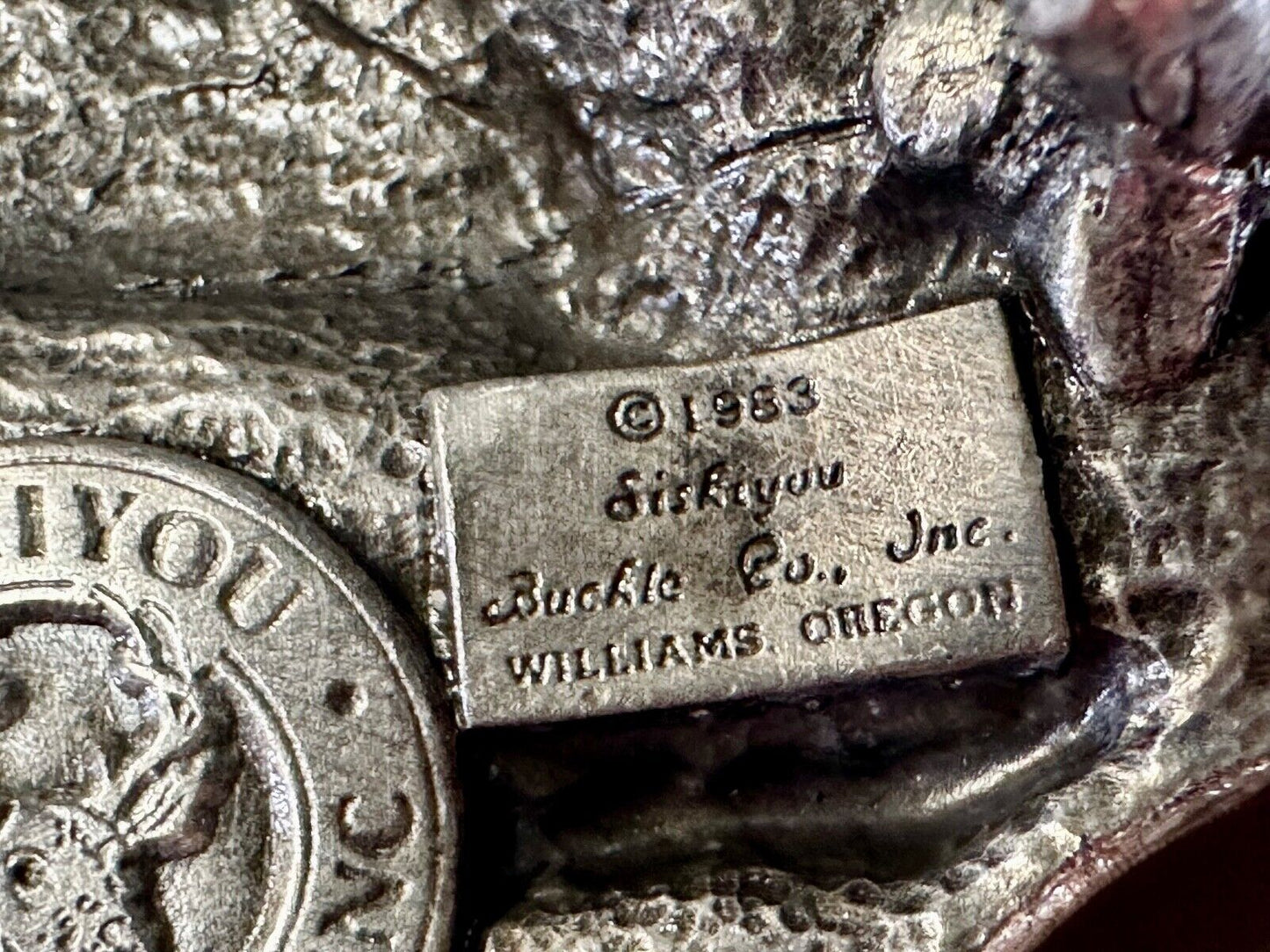 Vintage 1983 Cowboys Horse Lovers spurs siskiyou RARE belt buckle