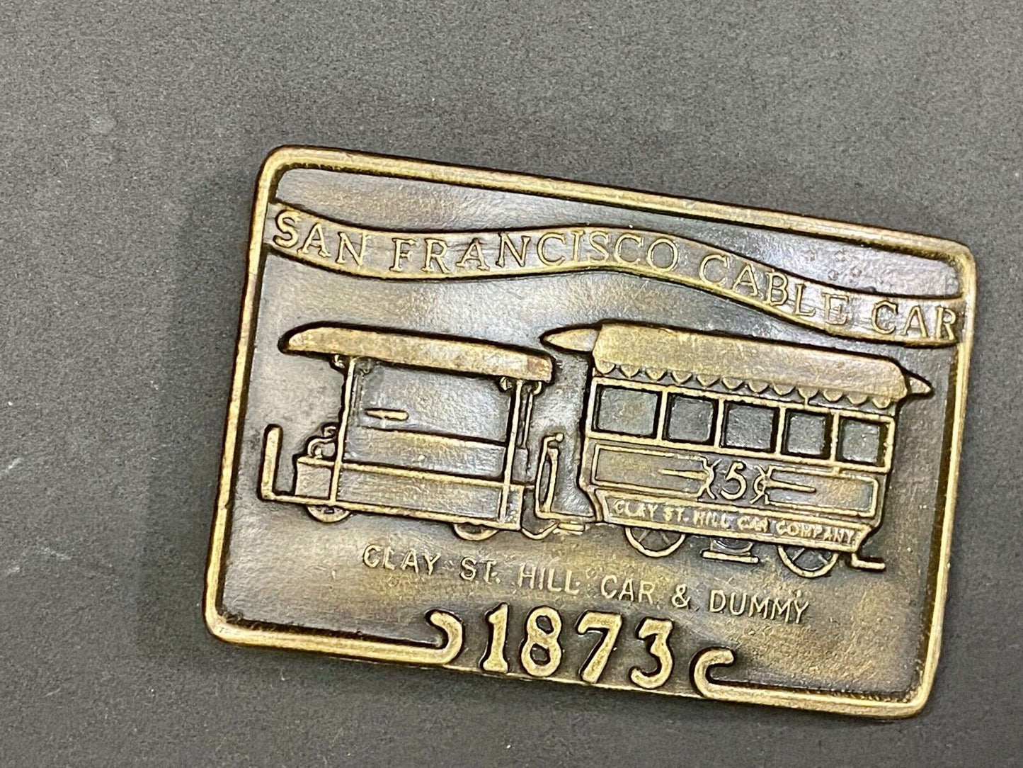 The History Of The San Francisco California Cable Car Transportation Belt Buckle