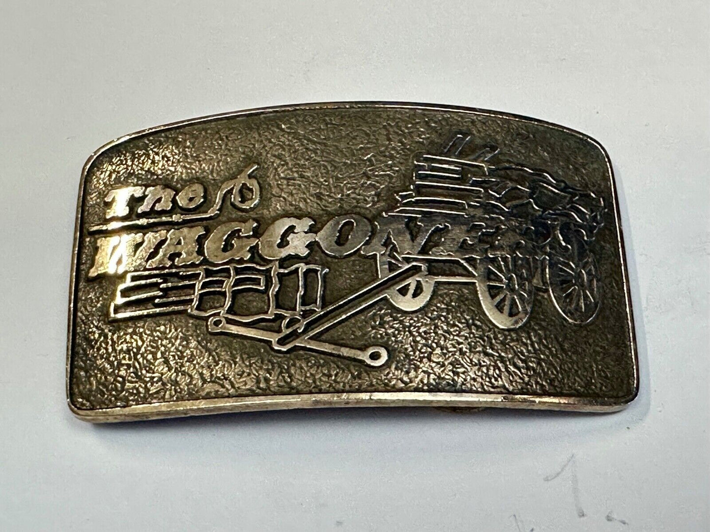 The Waggoners Vintage Trucking company advertising solid bronze belt buckle