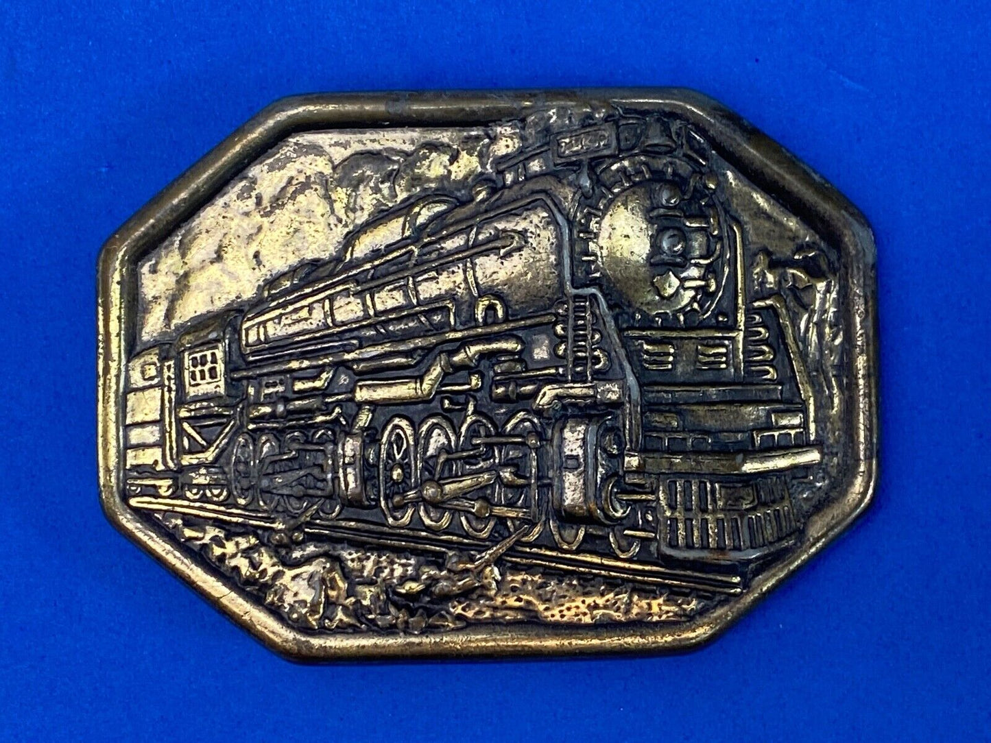Vintage Avon Steam Train Locomotive Belt Buckle From The 1970S Very Detailed