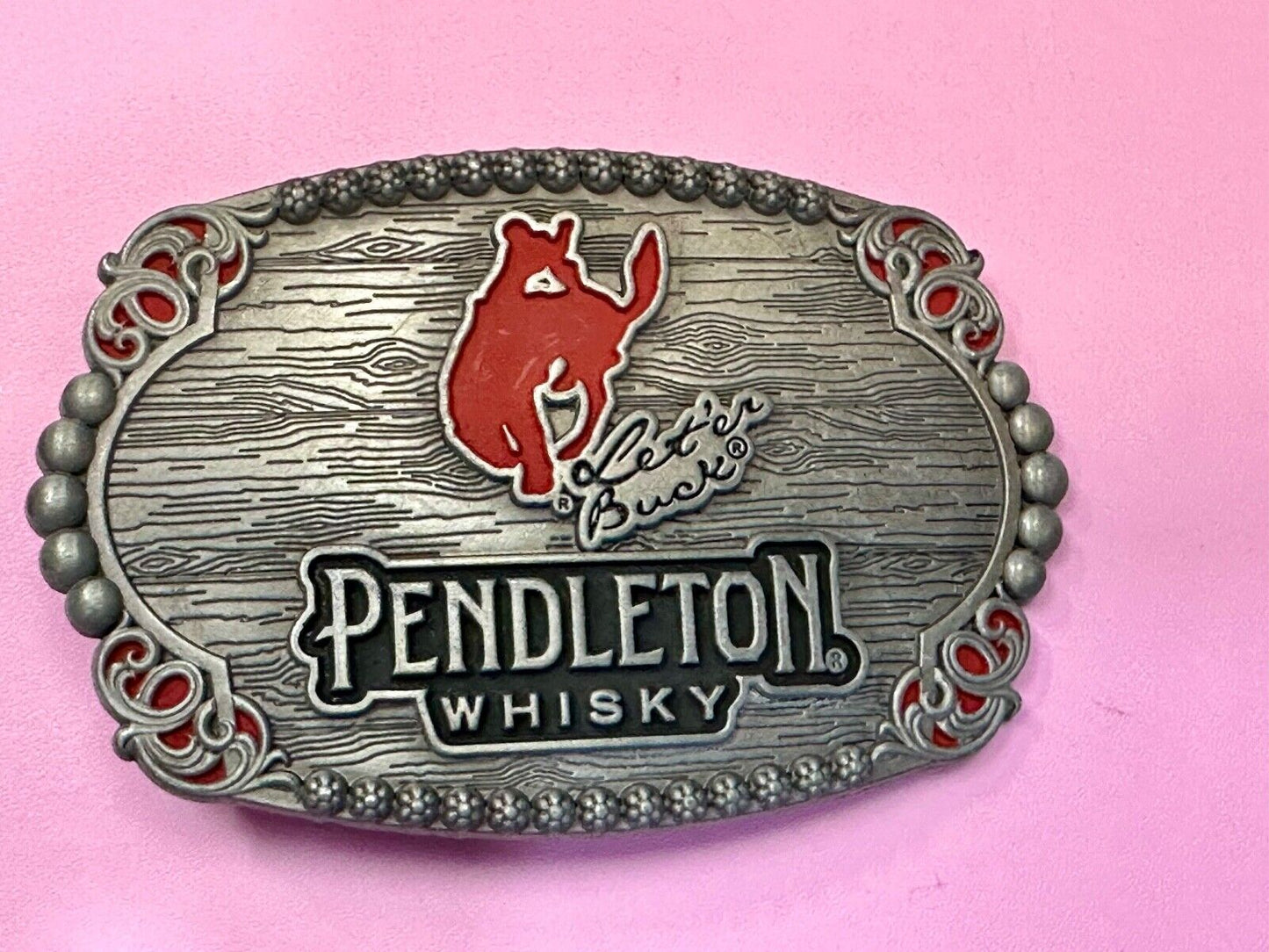 2023 Pendleton Whisky Let'er Buck Montana Silversmith Rodeo Cowboys Belt Buckle