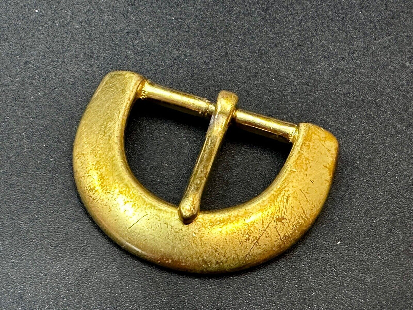 Thick Solid Brass Half Oval Shaped Vintage Replacement Belt Buckle