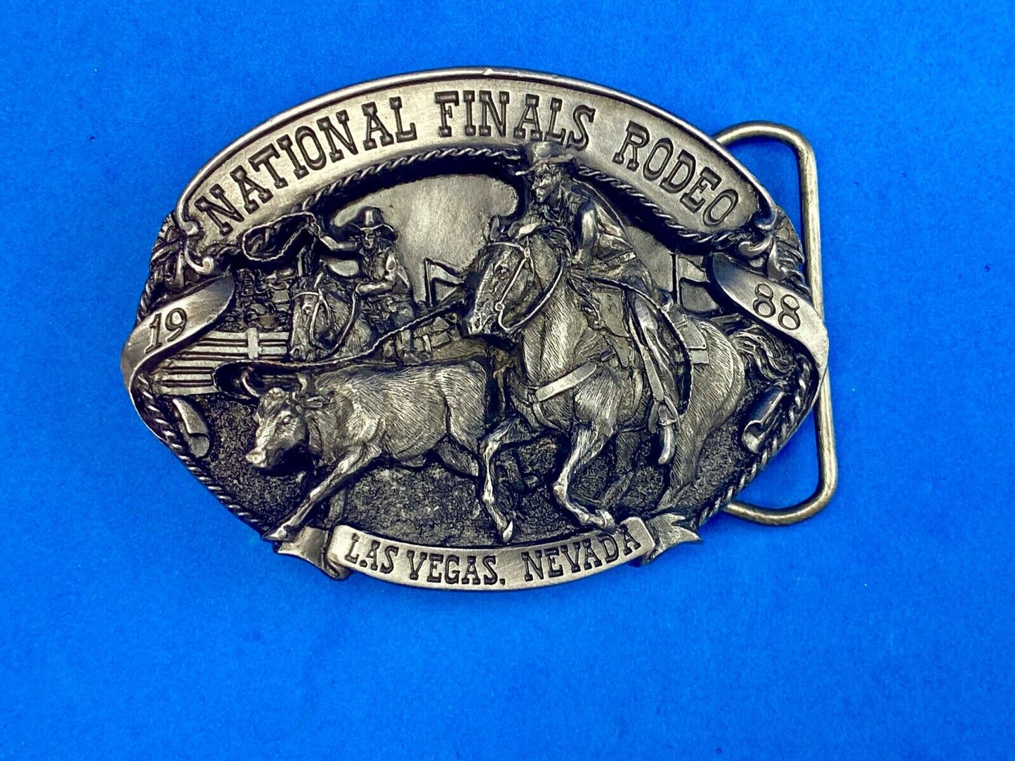 1988 Las Vegas NFR Youth belt buckle by Siskiyiou 750 made! SO RARE!!!