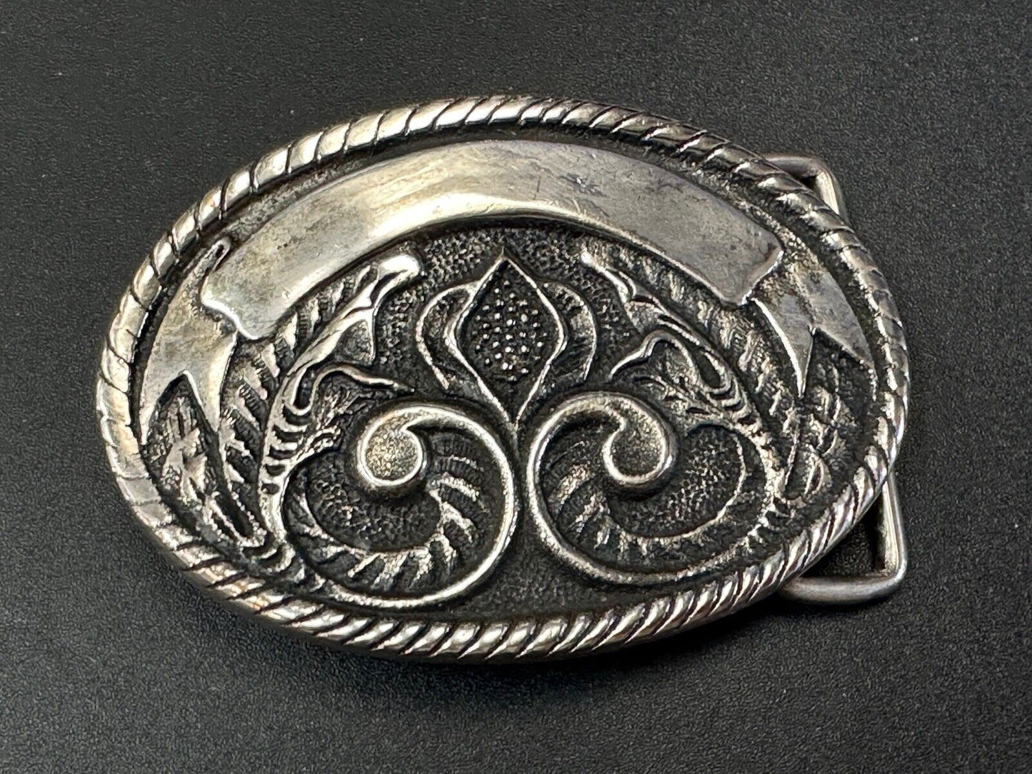 Award rodeo cowboy trophy belt buckle to engrave Pure Silver brass belt buckle
