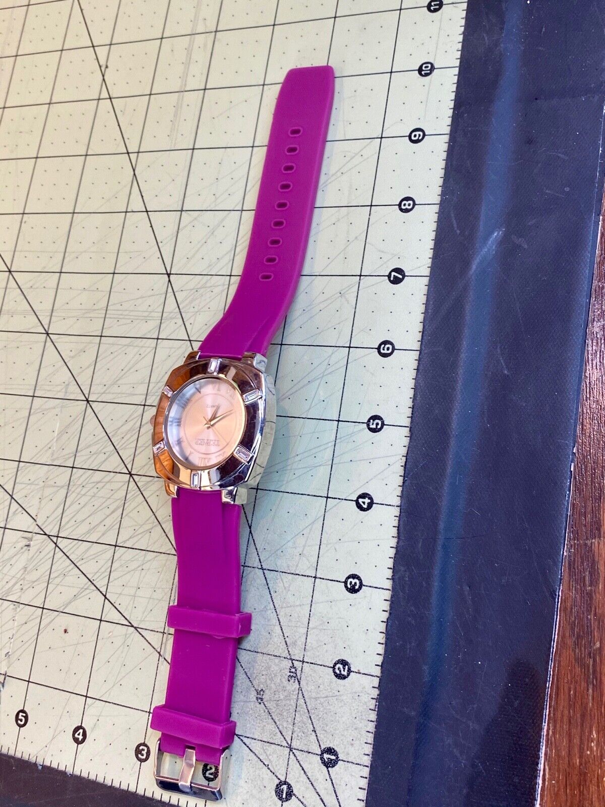 Terner 052009-1 Women's Watch - Pink Band Rhinestone Accents - New Battery