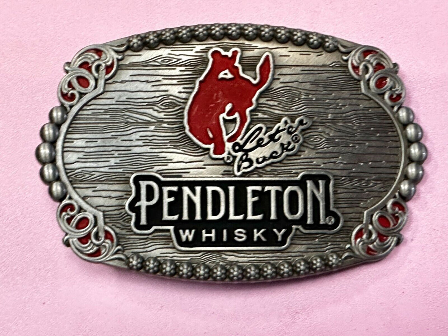 2023 Pendleton Whiskey Let'er Buck Rodeo Cowboy Montana Silversmiths Belt Buckle