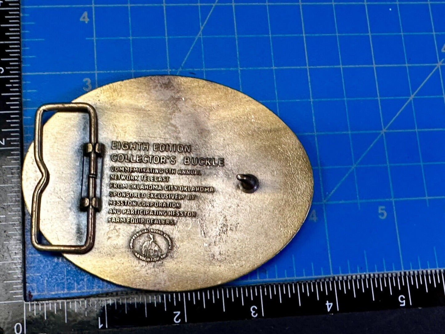 1982 Hesston NFR National Finals Rodeo Cowboys Western Belt Buckle