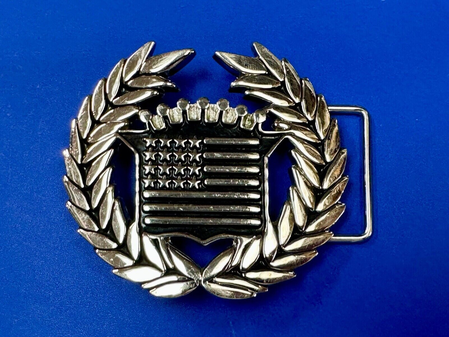 Vintage Cadillac Olive Branch Emblem Belt Buckle - Famous Stars & Straps