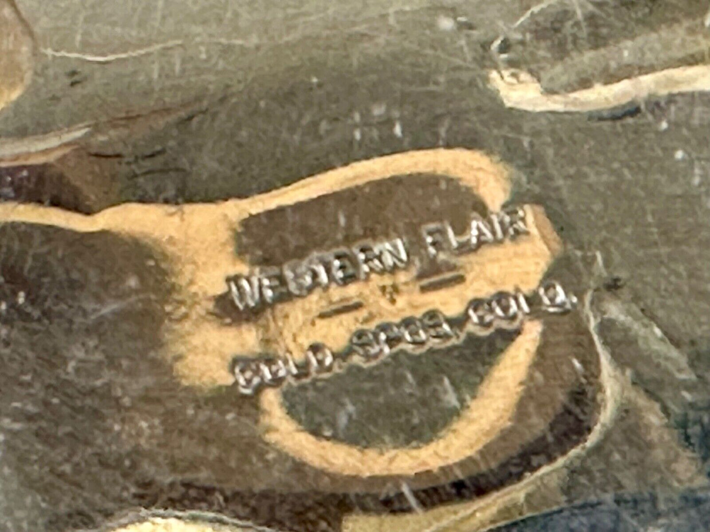 Beautiful Western Flair 3.5" wide engraved oval belt buckle