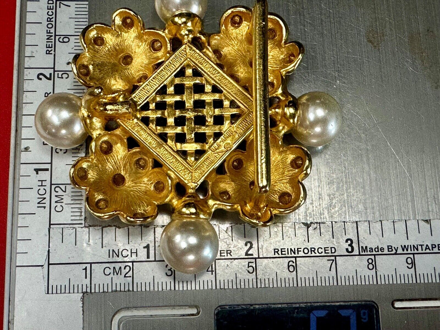 BEN AMUN, Czech Glass / Stone / Jeweled Large Vintage Beautiful belt buckle