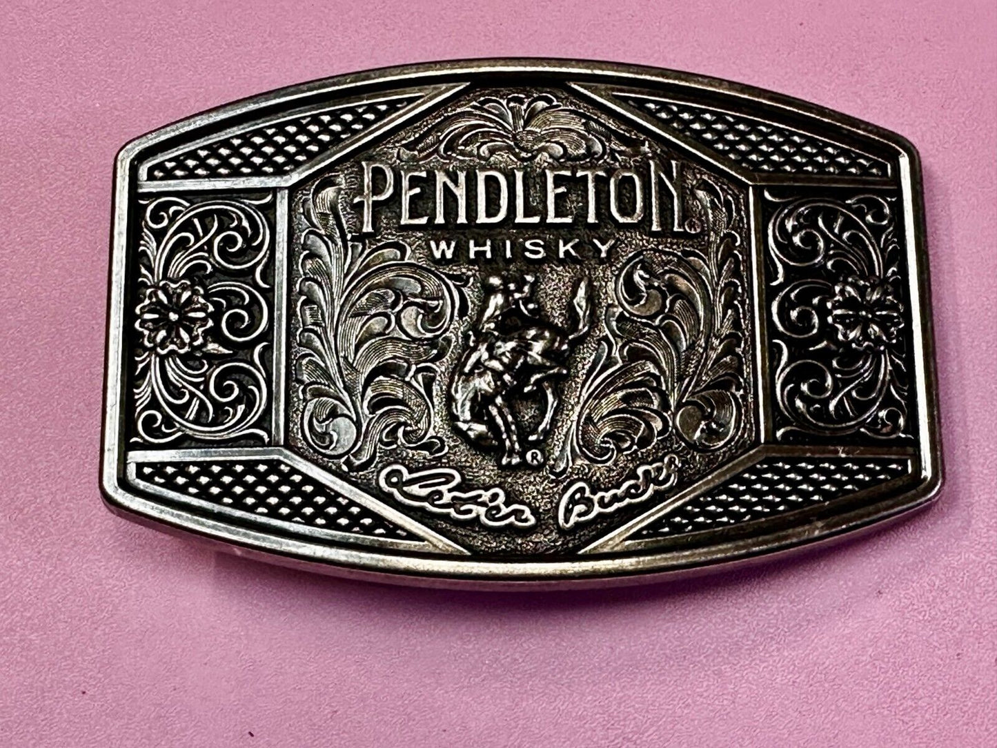 2022 Pendleton Whiskey Let'er Buck Rodeo Cowboy Montana Silversmiths Belt Buckle