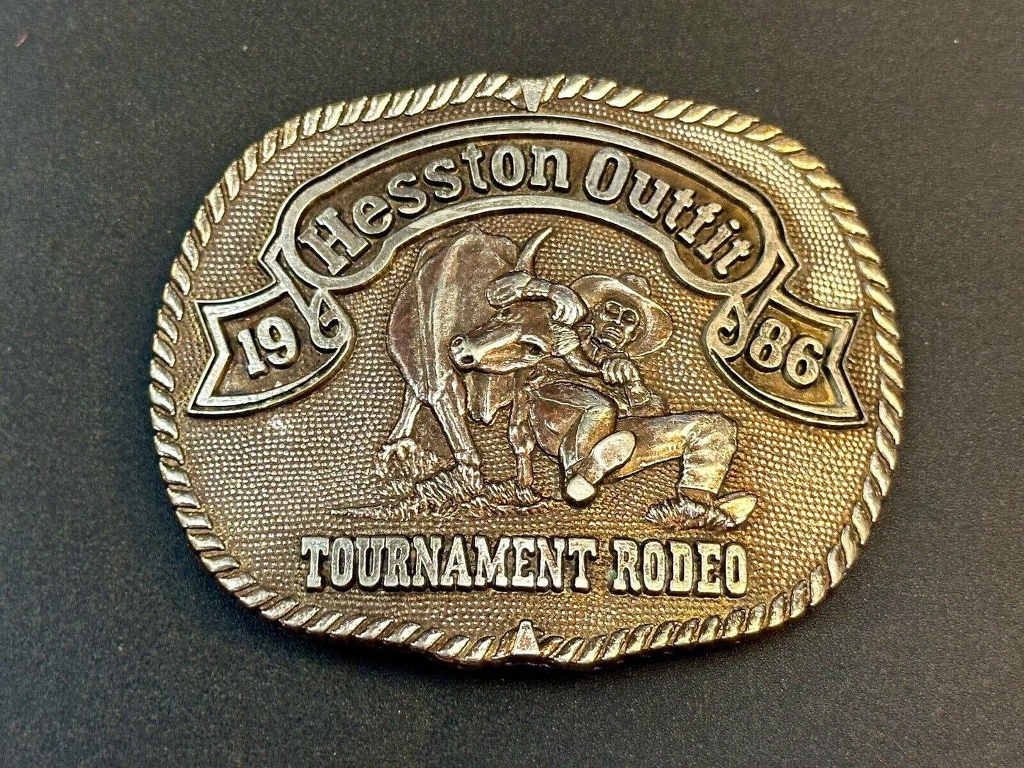 1986 Hesston Outfit Tournament Rodeo - Limited Series No 2 belt buckle