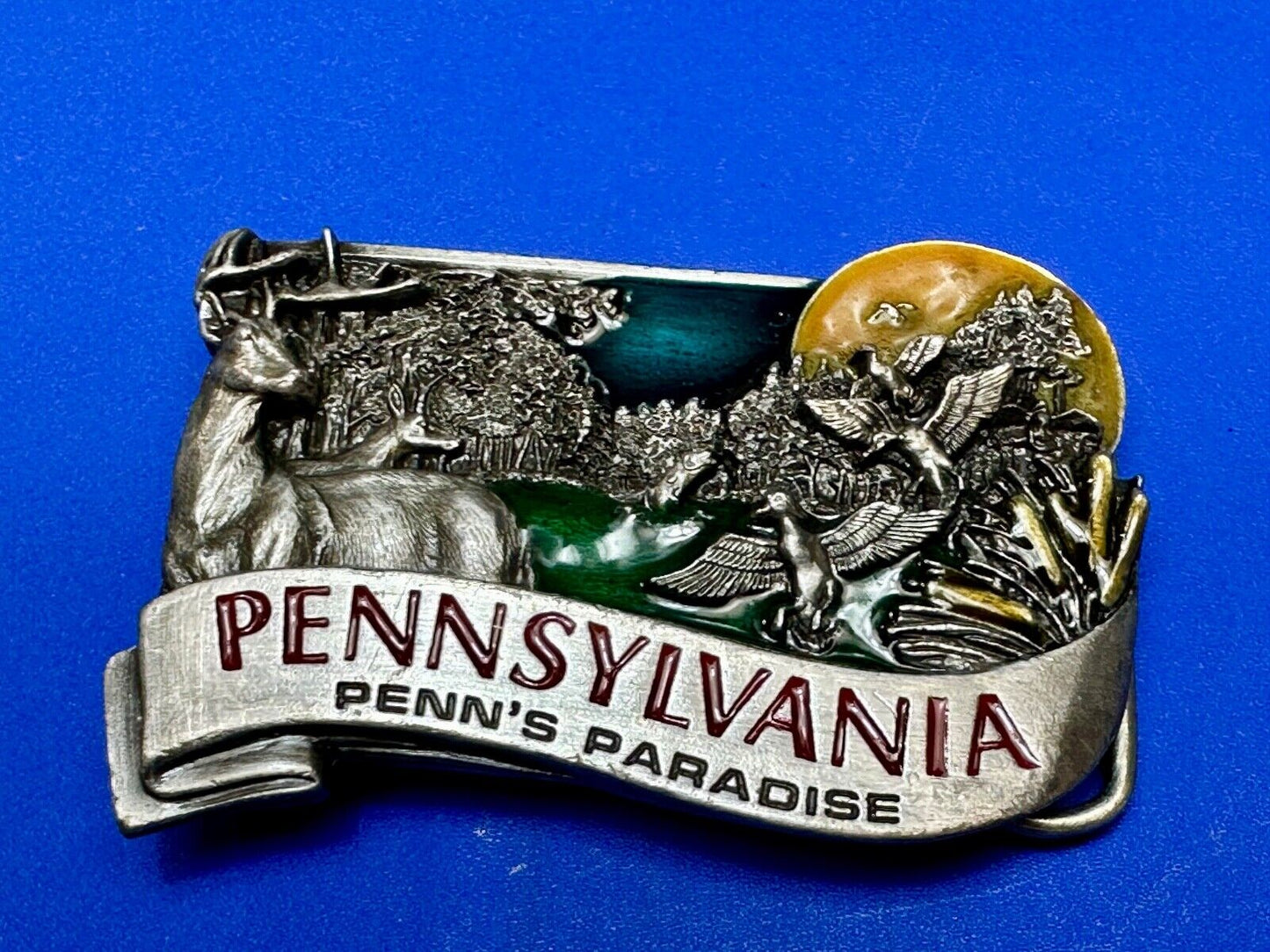 The Great State of Pennsylvania PA - Penn's Paradise Bergamot Belt Buckle
