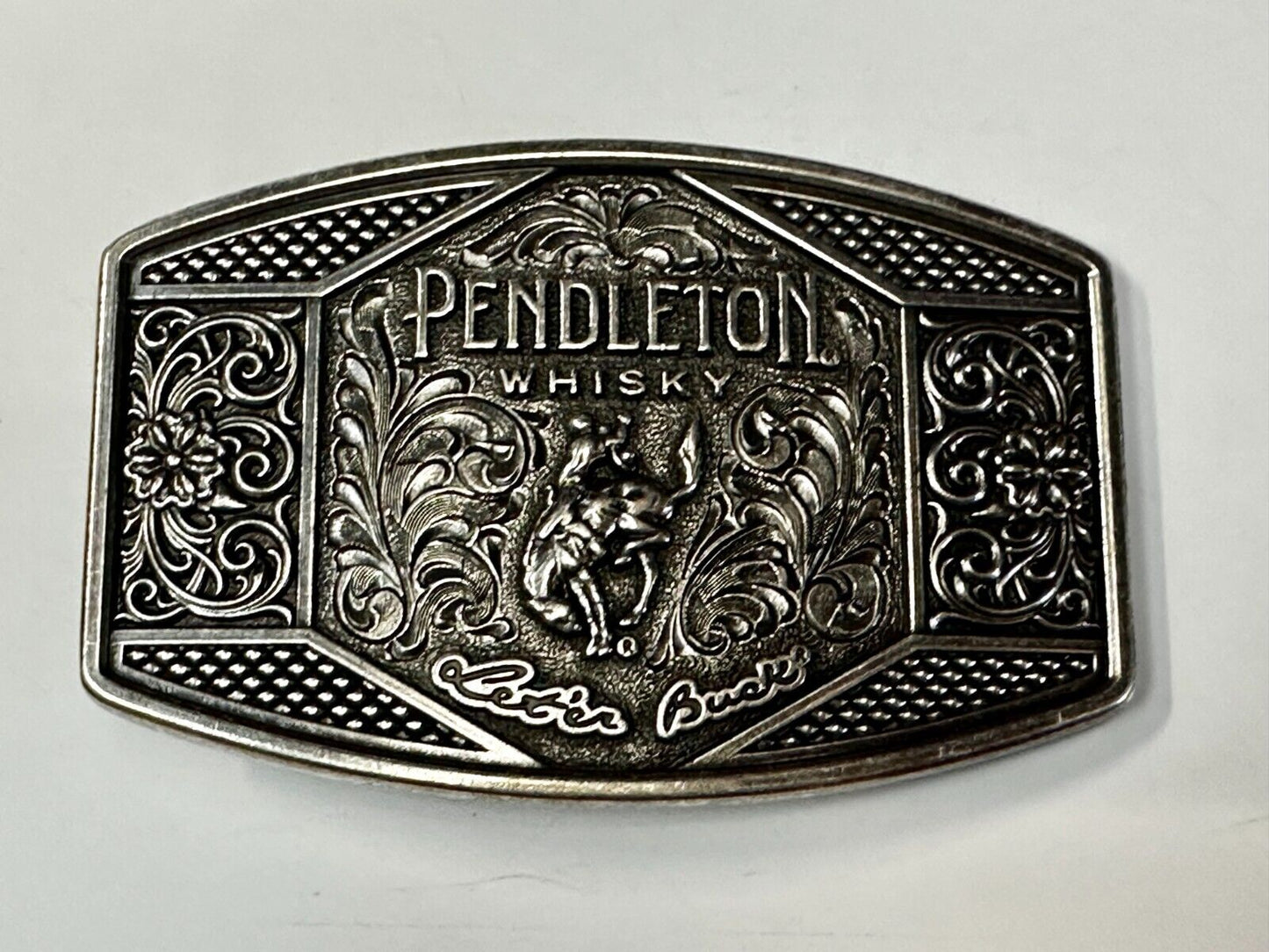 2022 Pendleton Whiskey Let'er Buck Rodeo Cowboy Montana Silversmiths Belt Buckle