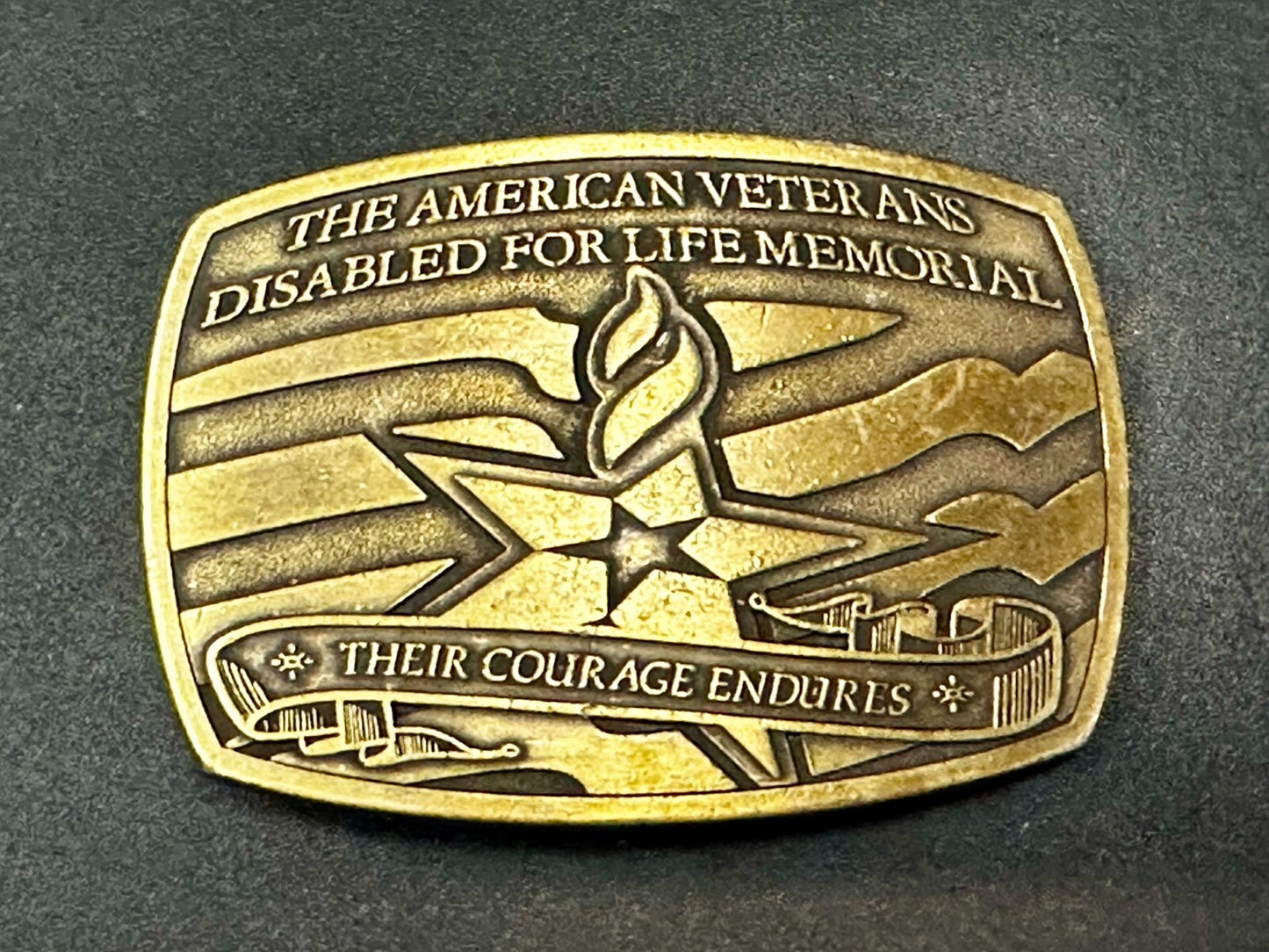 The American Veterans Disabled For Life Memorial Commemorative 2006 Belt Buckle