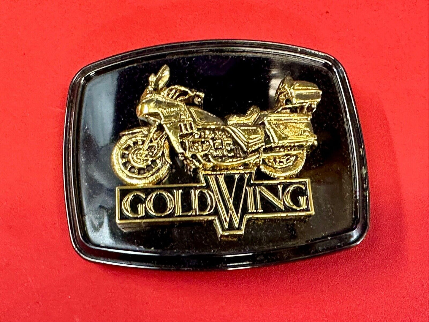 Vintage 1979 Goldwing Motorcycle Metal Belt Buckle by Raintree