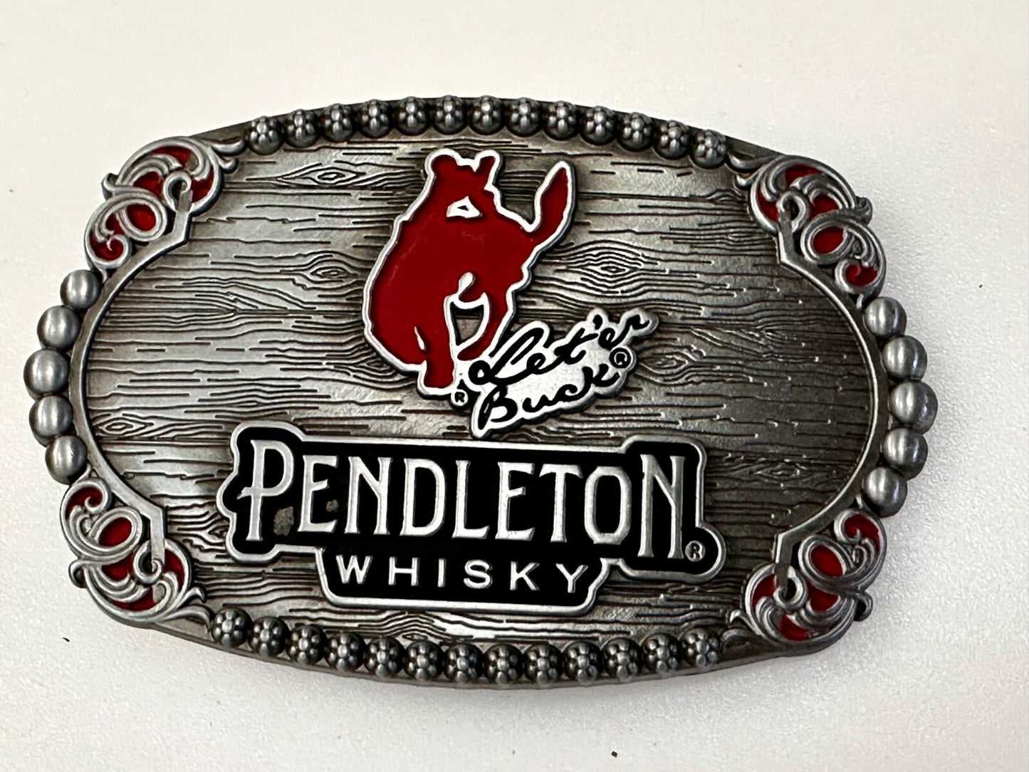 2023 Pendleton Whiskey Let'er Buck Rodeo Cowboy Montana Silversmiths Belt Buckle