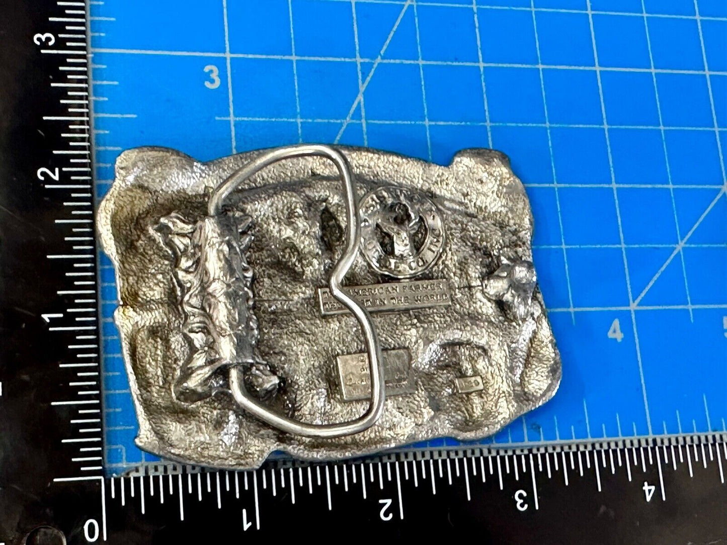 The American Farmer - Best in the World Im proud to be a farmer Vtg belt buckle