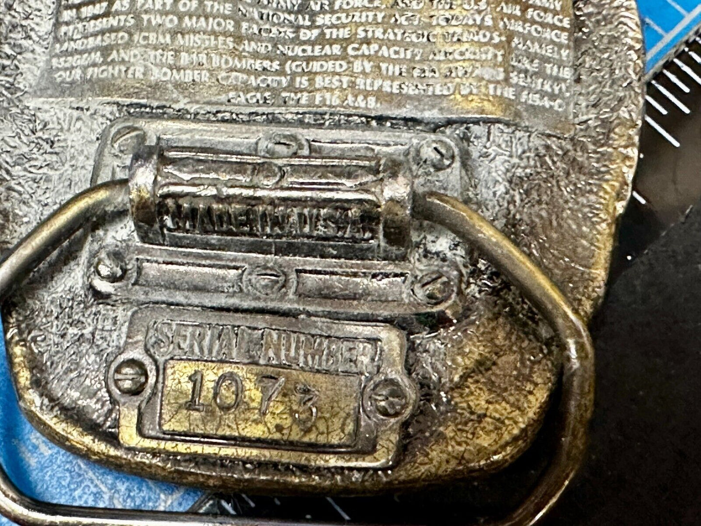 USAF Air Force Air Superiority Vintage 1989 The Great American Belt Buckle Co