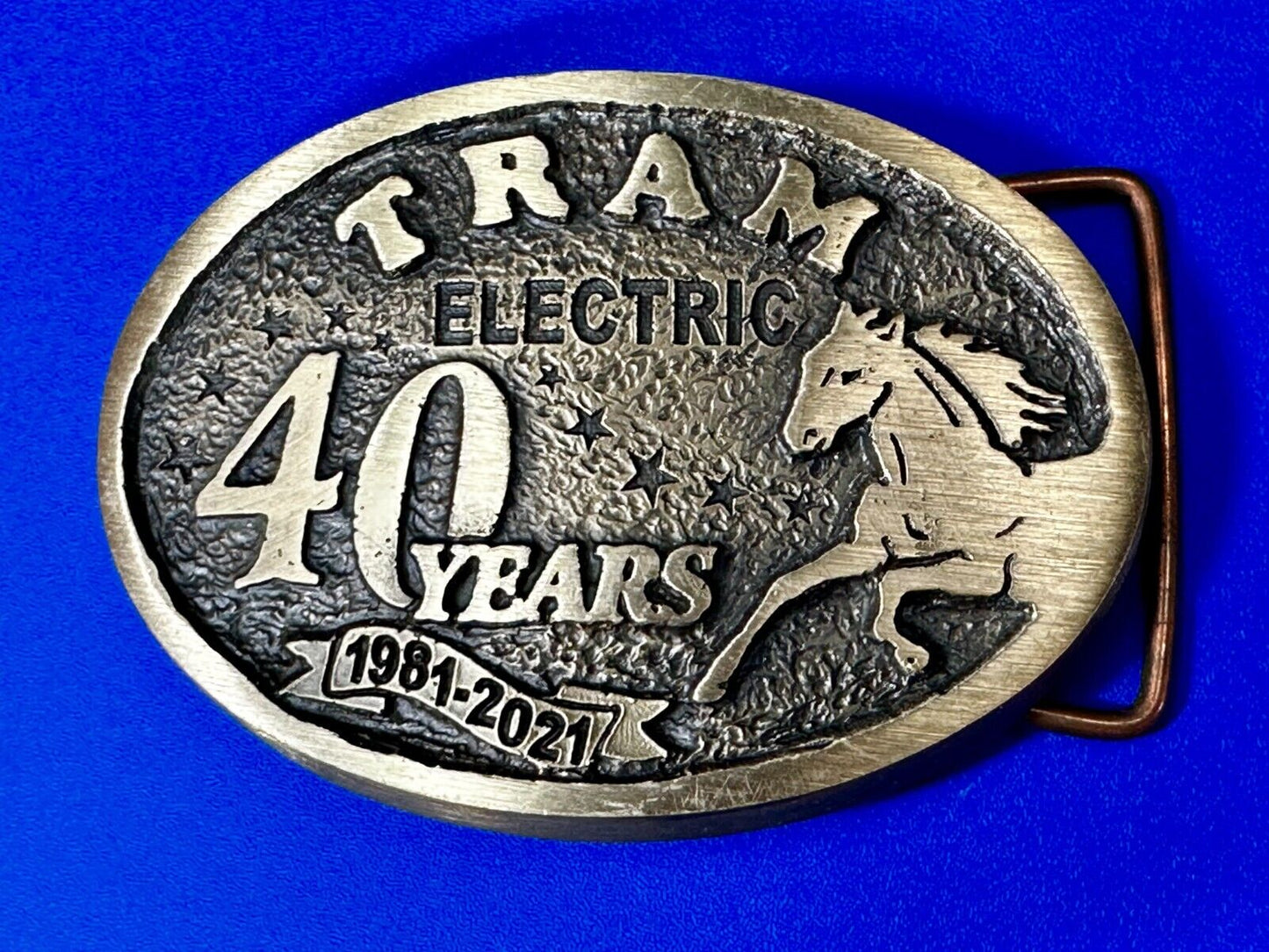 TRAM Electric 40 Years 1981-2021 Commemorative Danny Branford RARE Belt Buckle