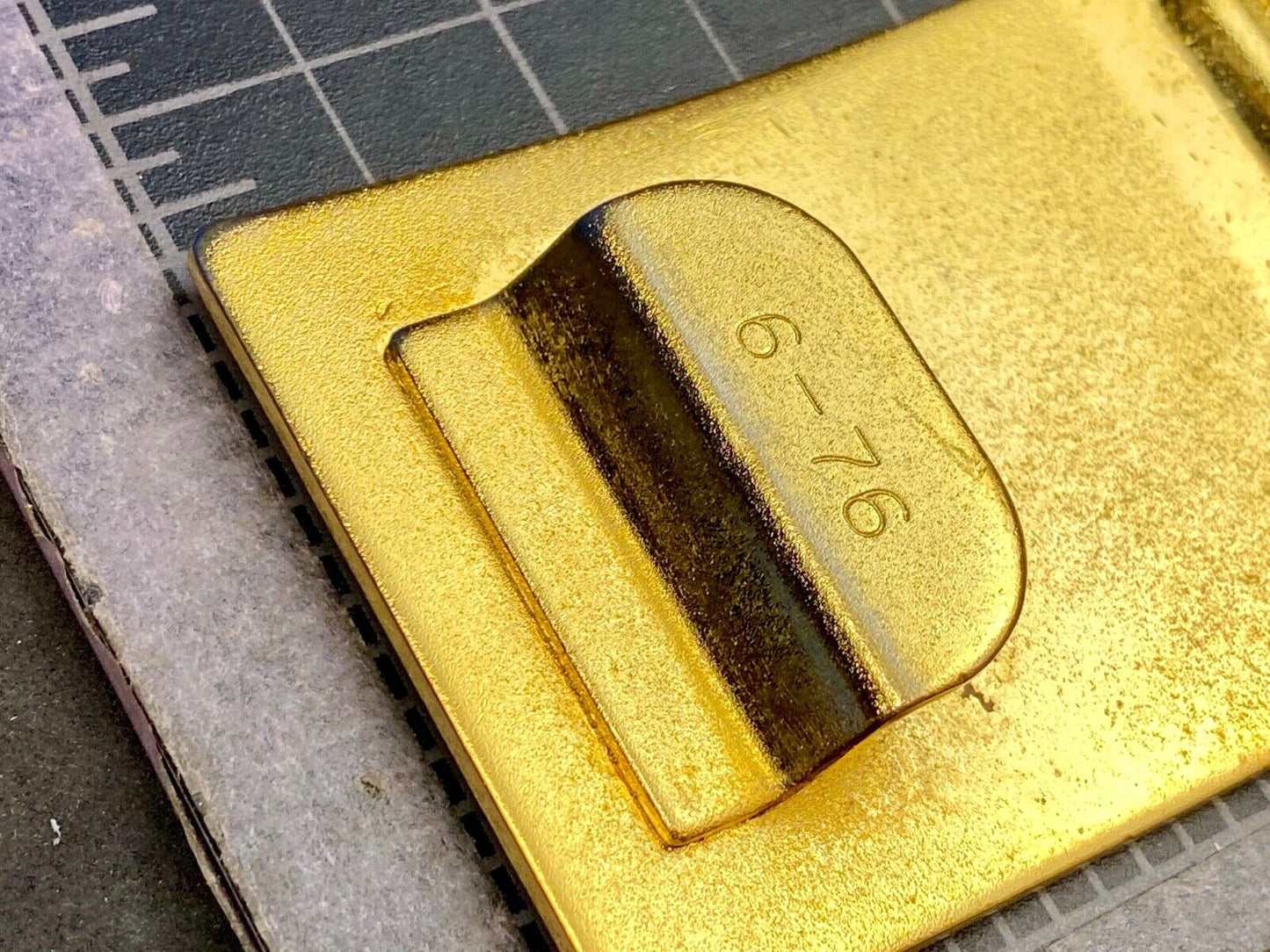 Vintage antique? two piece gold tone dress belt buckle G-76